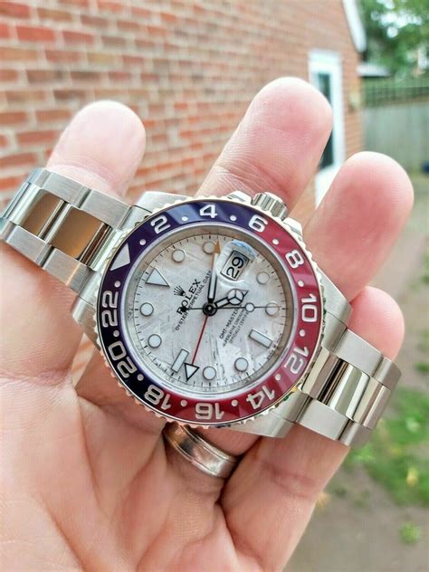 rolex gmt 2 white gold|Rolex gmt meteorite retail price.